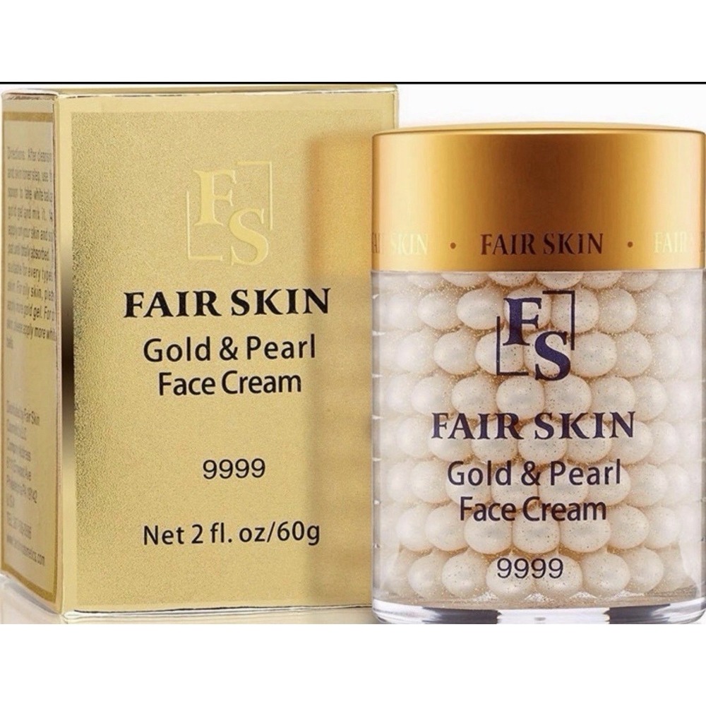 Fair Skin Gold & Pearl Face Cream 9999 Moisturizing Gel 2 fl oz 60g New in Box